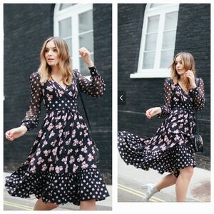 NWT Kate Spade Mixed Ditzy Silk Dress